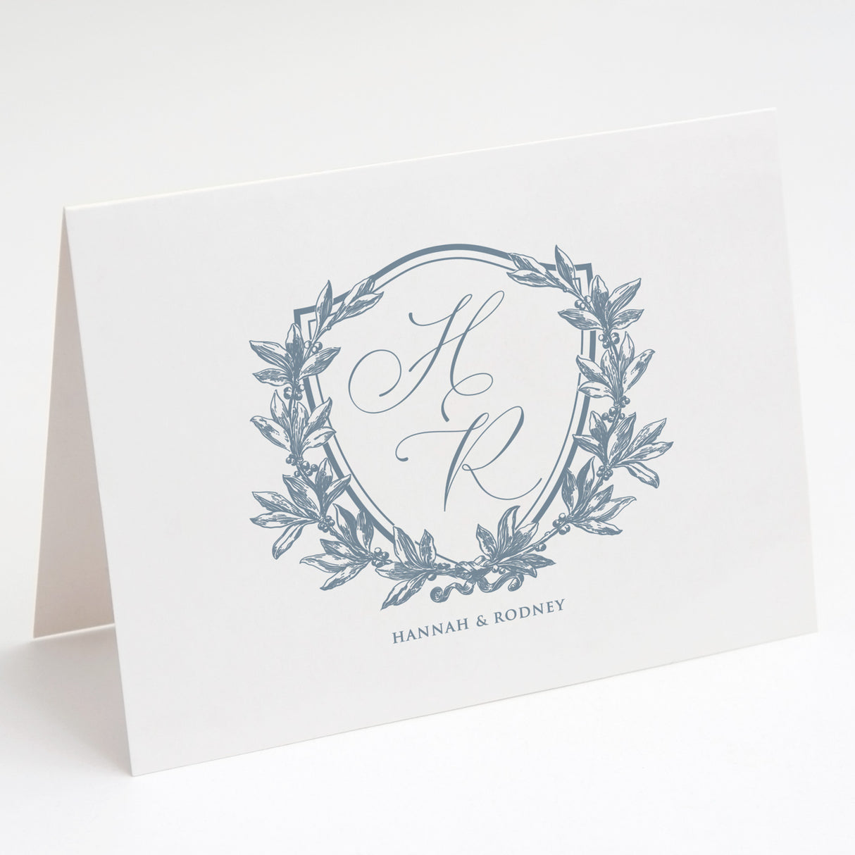 Dusty Blue Crest Note Cards