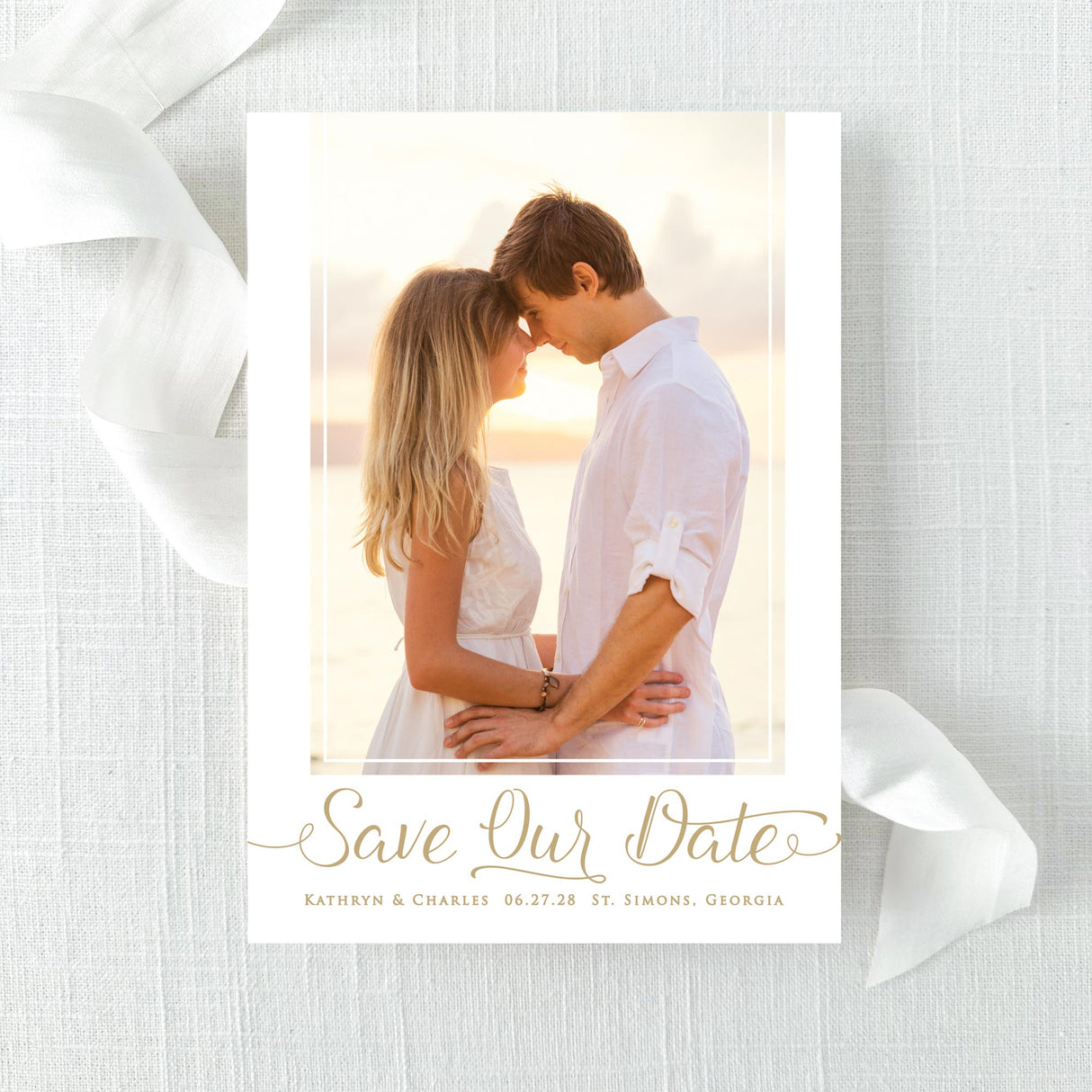 White Rose Photo Save the Date