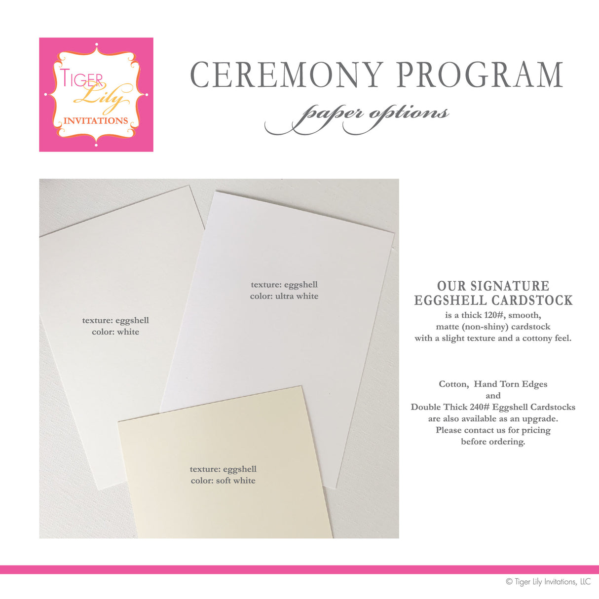 paper options showing white, ultra white, and soft white eggshell cardstock