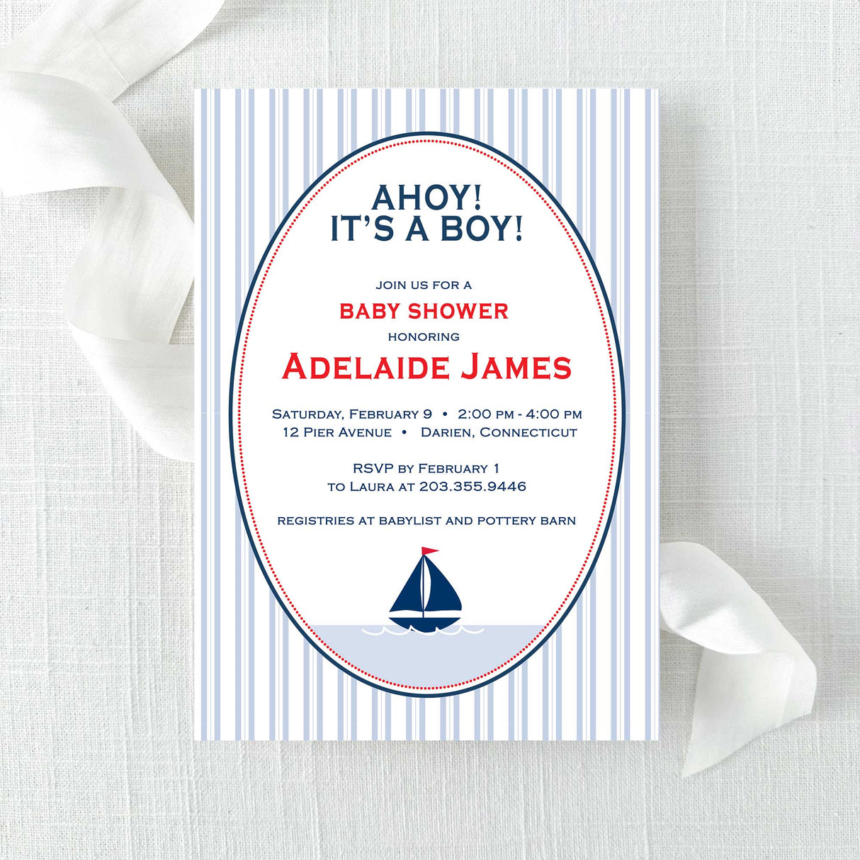 Nautical Sailboat Invitations