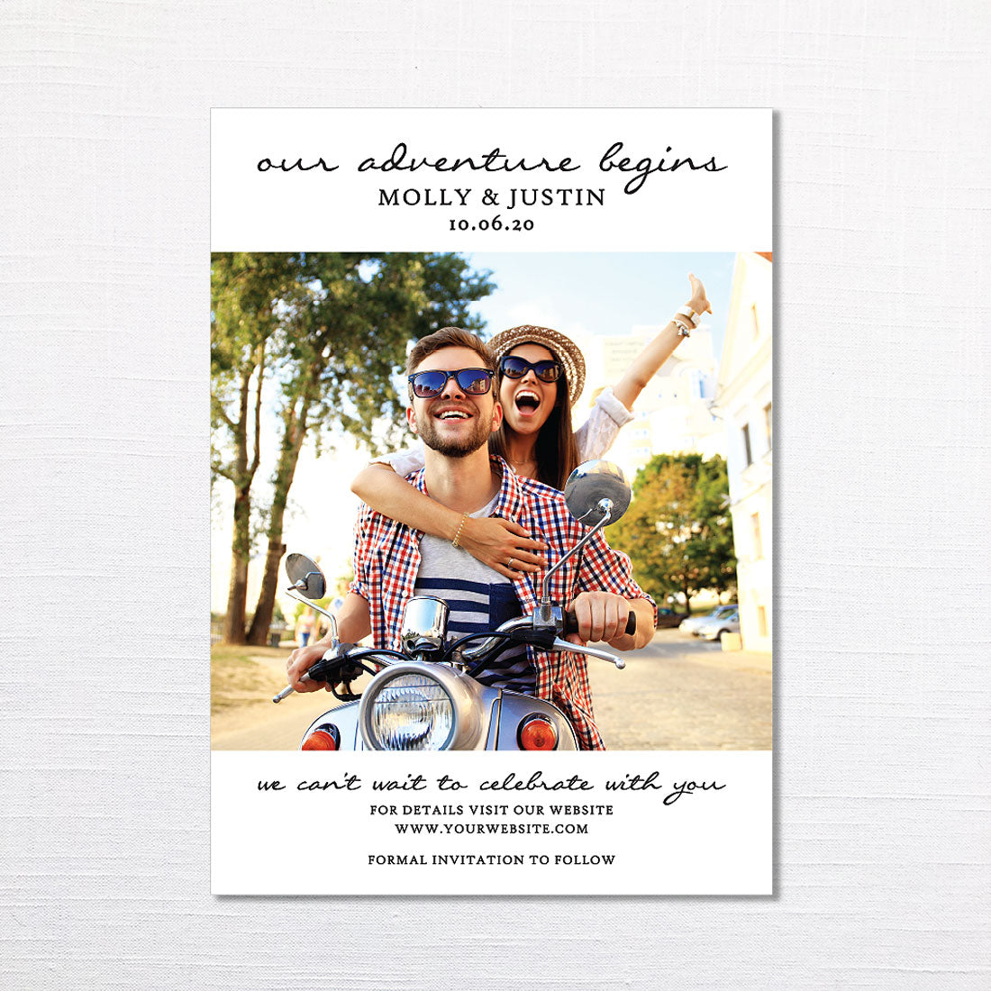 Our Adventure Photo Save the Date