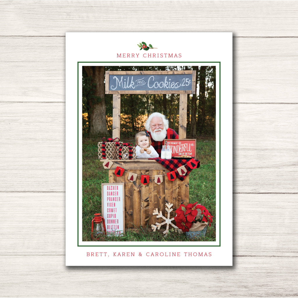 Simple Santa Christmas Holiday Cards