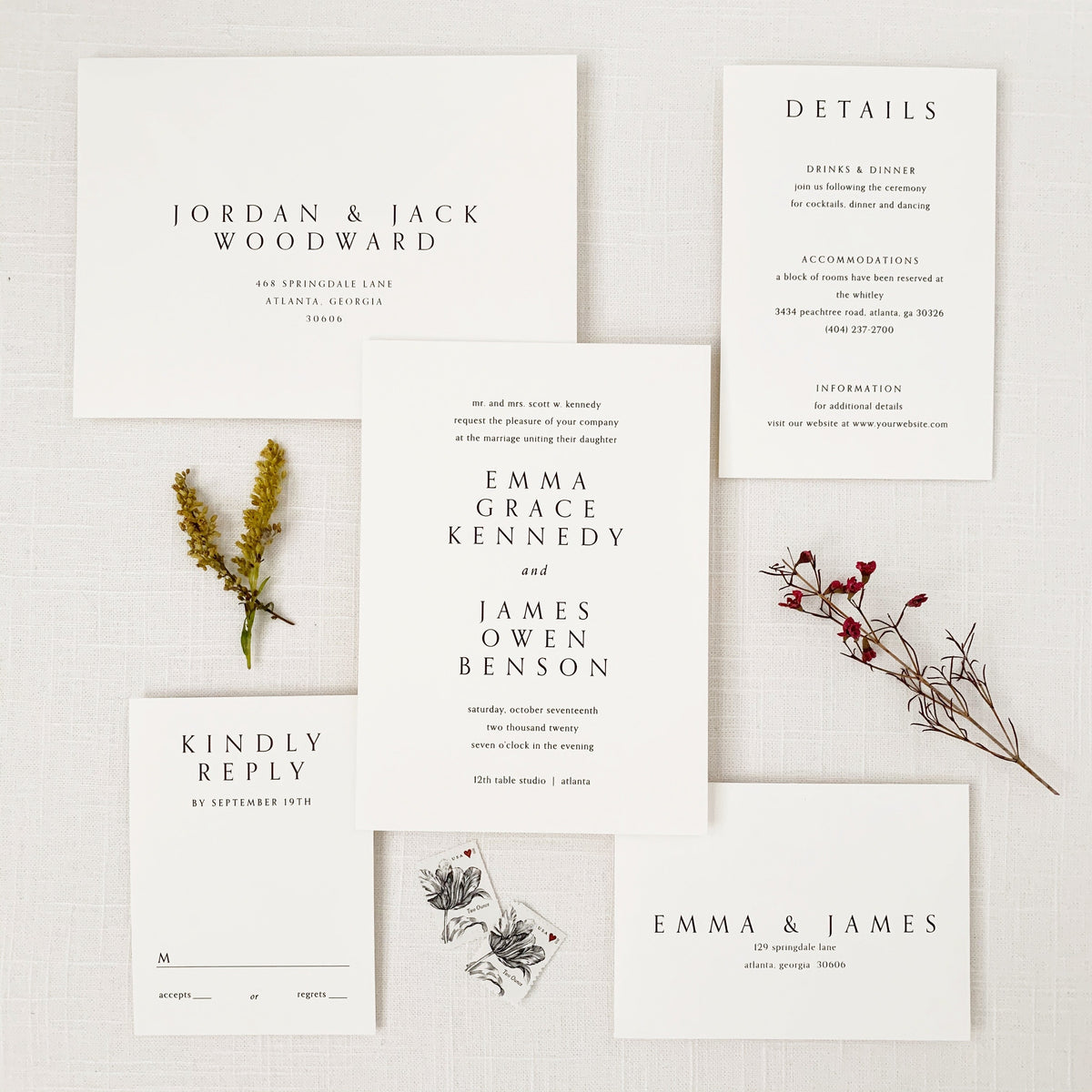 Modern Elegance Wedding Collection – Tiger Lily Invitations