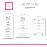 Classic Wreath Wedding Menu Cards