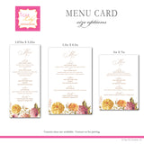 Modern Calligraphy Wedding Menu Cards