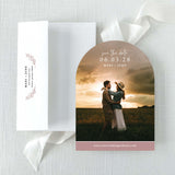 Dusty Rose Arch Photo Save the Date