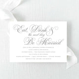 Eat Drink and Be Married Rehearsal Dinner Invitations