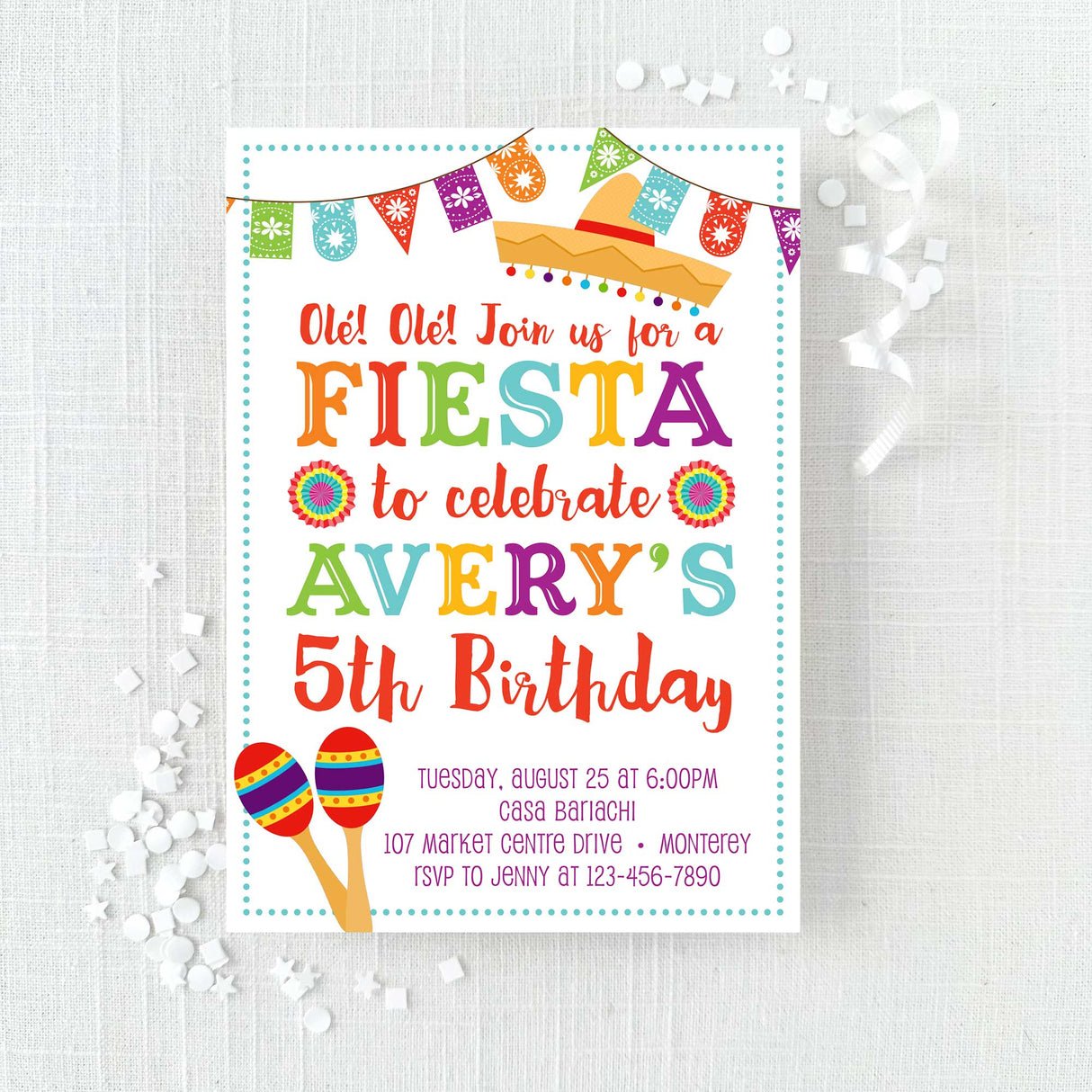 Fiesta Birthday Invitation