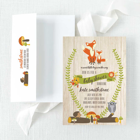 Fox Baby Shower Invitation