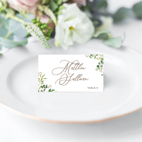 Greenery Place Cards or Escort Cards