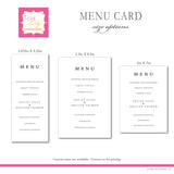 Lavender Wedding Menu Cards