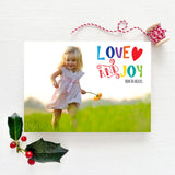 Love and Joy Christmas Holiday Cards