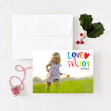 Love and Joy Christmas Holiday Cards