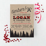Lumberjack Birthday Invitation