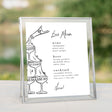 bar menu with champagne tower artwork with minimal and modern design printed on white cardstock
