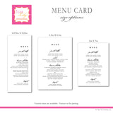 Modern Minimal Wedding Menu Cards