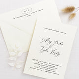 modern minimal wedding invitation with envelope
