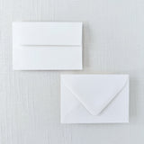 envelope options featuring square or pointed flaps