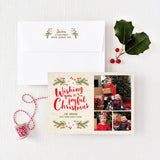 Pine Garland Christmas Holiday Cards