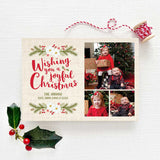 Pine Garland Christmas Holiday Cards