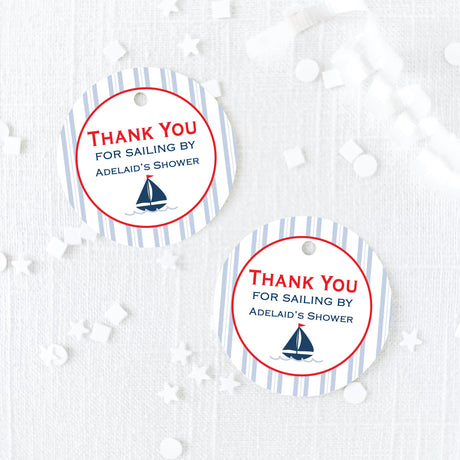 Nautical Sailboat Favor Tags