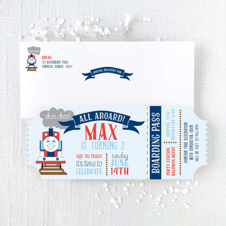 Train Birthday Invitation