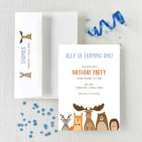 Woodland Animal Birthday Invitation