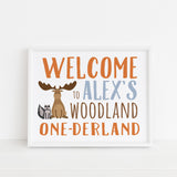 Woodland Animal Birthday Party Welcome Sign