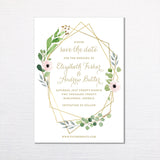 Geometric Floral Save the Date