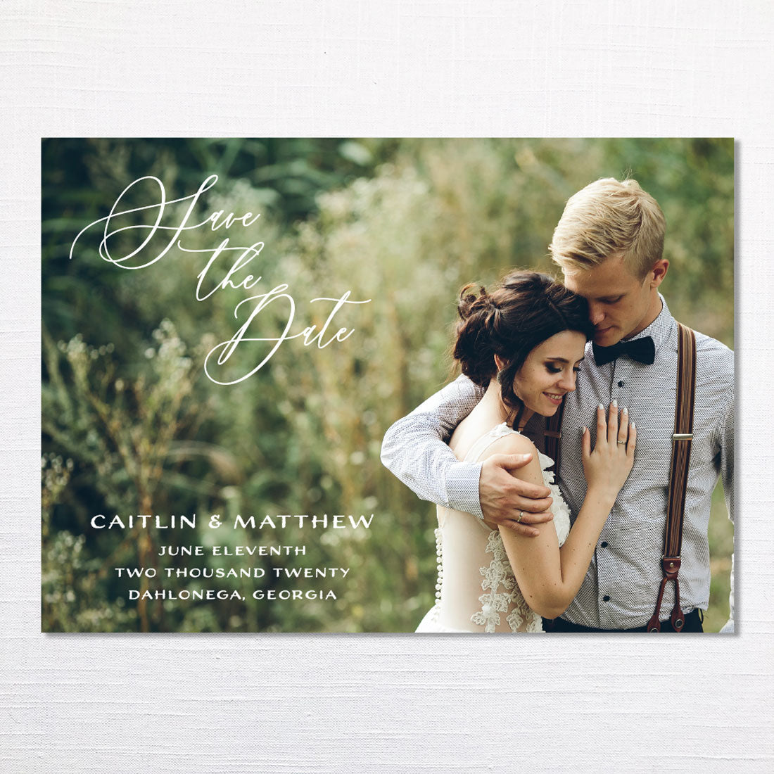 Greenery Vine Photo Save the Date